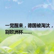 一觉醒来，德国被淘汰，C罗告别欧洲杯……