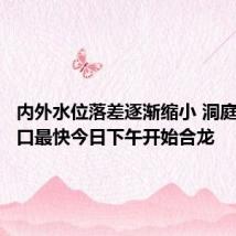 内外水位落差逐渐缩小 洞庭湖决堤口最快今日下午开始合龙