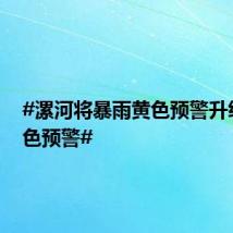 #漯河将暴雨黄色预警升级为红色预警#