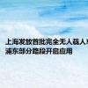 上海发放首批完全无人载人车牌照，浦东部分路段开启应用