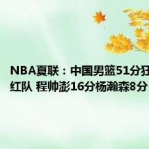 NBA夏联:中国男篮51分狂输国王红队 程帅澎16分杨瀚森8分