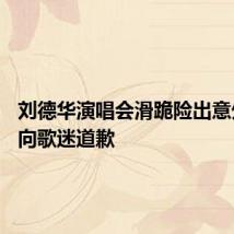 刘德华演唱会滑跪险出意外 翌日向歌迷道歉