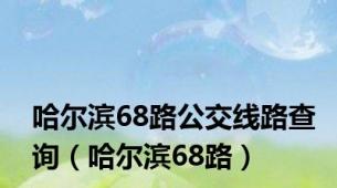 哈尔滨68路公交线路查询（哈尔滨68路）