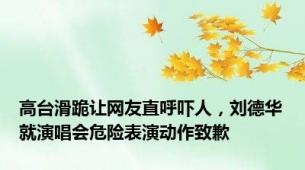 高台滑跪让网友直呼吓人，刘德华就演唱会危险表演动作致歉
