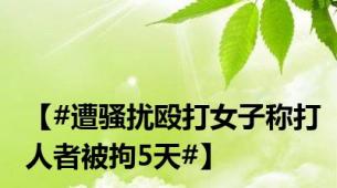 【#遭骚扰殴打女子称打人者被拘5天#】