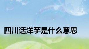 四川话洋芋是什么意思