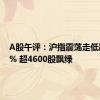 A股午评：沪指震荡走低跌0.53% 超4600股飘绿