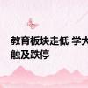 教育板块走低 学大教育触及跌停