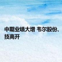 中期业绩大增 韦尔股份、澜起科技高开