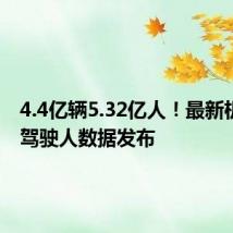 4.4亿辆5.32亿人！最新机动车、驾驶人数据发布