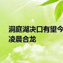 洞庭湖决口有望今晚或凌晨合龙