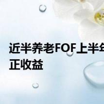 近半养老FOF上半年实现正收益