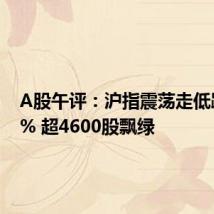 A股午评：沪指震荡走低跌0.53% 超4600股飘绿