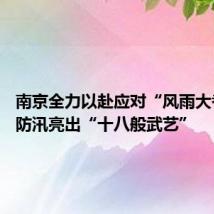 南京全力以赴应对“风雨大考” 为防汛亮出“十八般武艺”