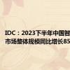 IDC：2023下半年中国智算服务市场整体规模同比增长85.8%