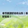 春节旅游好去处山东（春节旅游好去处）