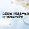 立霸股份：预计上半年净利润同比下降88.62%左右
