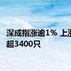 深成指涨逾1% 上涨个股超3400只