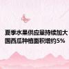 夏季水果供应量持续加大 今年全国西瓜种植面积增约5%