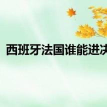 西班牙法国谁能进决赛