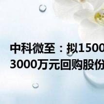 中科微至:拟1500万元-3000万元回购股份