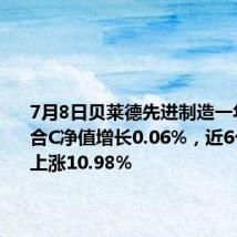 7月8日贝莱德先进制造一年持有混合C净值增长0.06%,近6个月累计上涨10.98%