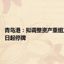 青岛港:拟调整资产重组方案 今日起停牌