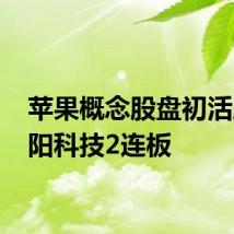 苹果概念股盘初活跃 朝阳科技2连板