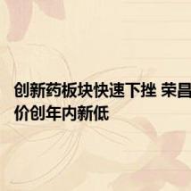 创新药板块快速下挫 荣昌生物股价创年内新低