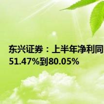 东兴证券:上半年净利同比预增51.47%到80.05%