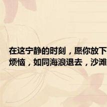 在这宁静的时刻，愿你放下所有的烦恼，如同海浪退去，沙滩留白。