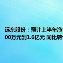 远东股份:预计上半年净亏损8000万元到1.6亿元 同比转亏
