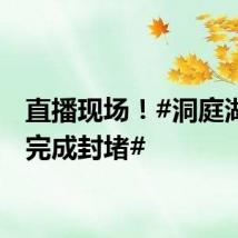 直播现场！#洞庭湖决口完成封堵#