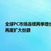 全球PC市场连续两季增长 联想再度扩大份额