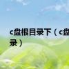 c盘根目录下（c盘根目录）