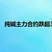 纯碱主力合约跌超3%