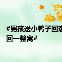 #男孩送小鸭子回家反领回一整窝#