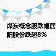 煤炭概念股跌幅居前 华阳股份跌超8%