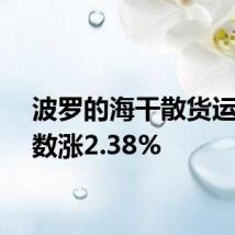 波罗的海干散货运价指数涨2.38%