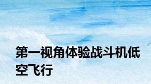 第一视角体验战斗机低空飞行