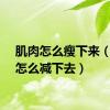 肌肉怎么瘦下来（肌肉怎么减下去）