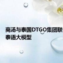 商汤与泰国DTGO集团联合发布泰语大模型