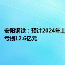 安阳钢铁：预计2024年上半年净亏损12.6亿元