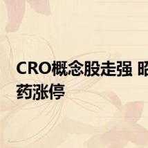 CRO概念股走强 昭衍新药涨停