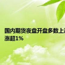 国内期货夜盘开盘多数上涨 沪金涨超1%