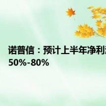 诺普信：预计上半年净利润增长50%-80%