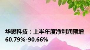 华懋科技：上半年度净利润预增60.79%-90.66%