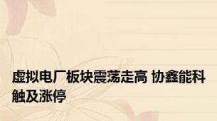 虚拟电厂板块震荡走高 协鑫能科触及涨停