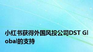 小红书获得外国风投公司DST Global的支持