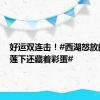 好运双连击！#西湖怒放的并蒂莲下还藏着彩蛋#